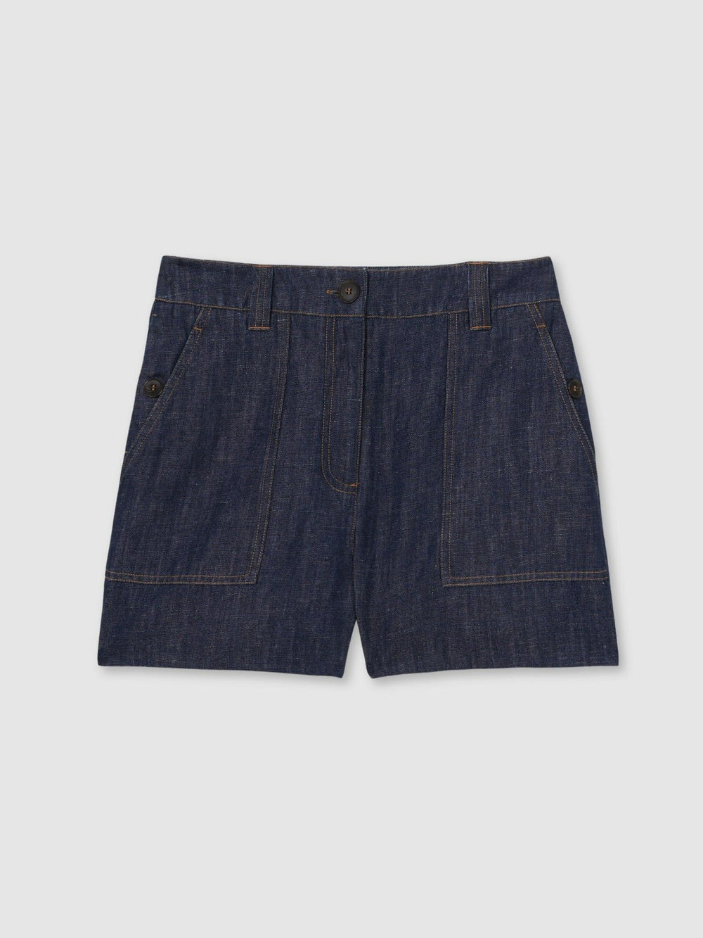 Reiss | Linen Shorts in Indigo