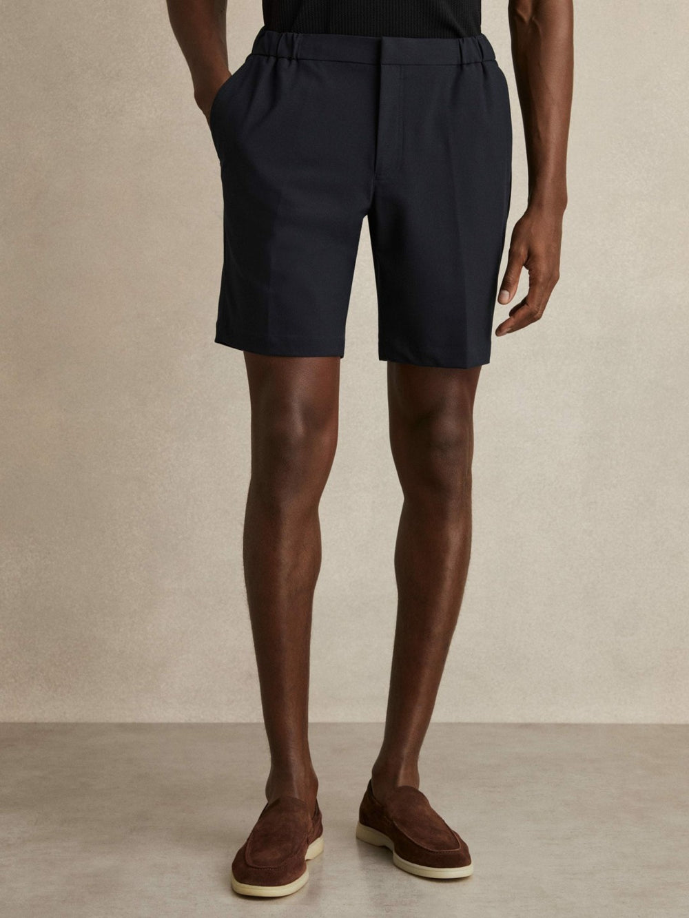Reiss | Drawstring Chino Shorts in Navy