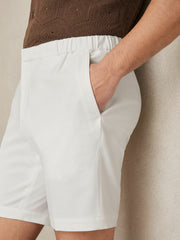 Reiss | Drawstring Chino Shorts in White