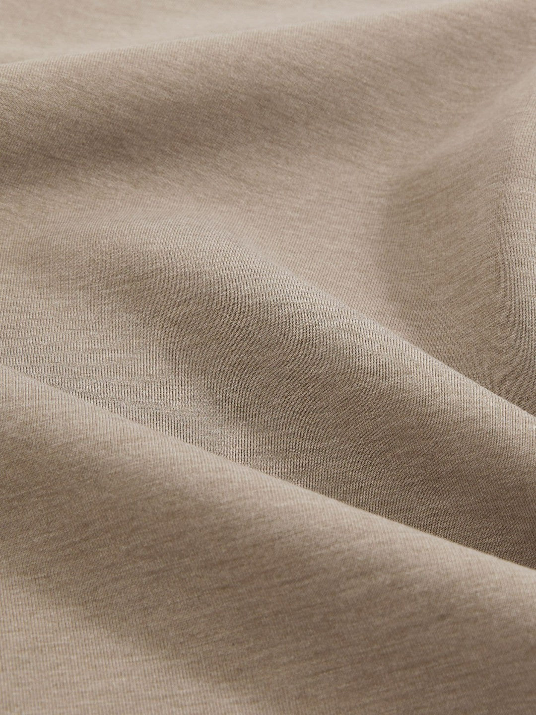 Reiss | Interlock Jersey Crew Neck T-Shirt in Taupe Brown