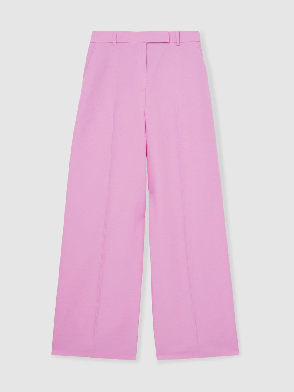 Reiss | Wide-Leg Trousers With Linen in Pink