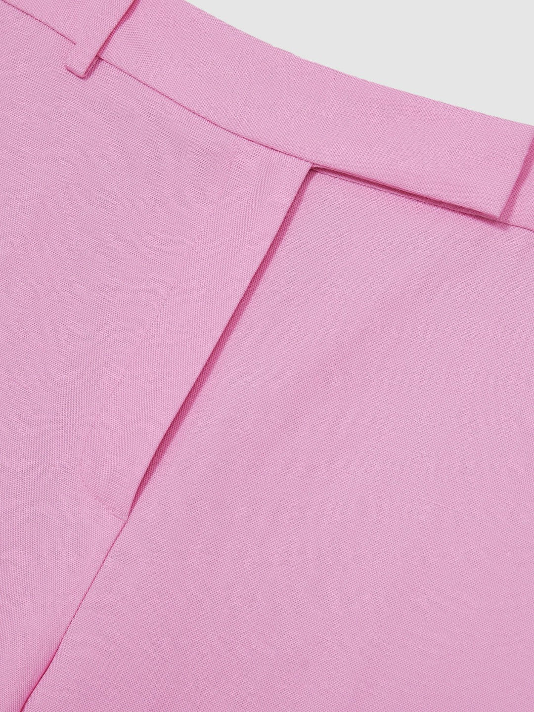 Reiss | Wide-Leg Trousers With Linen in Pink