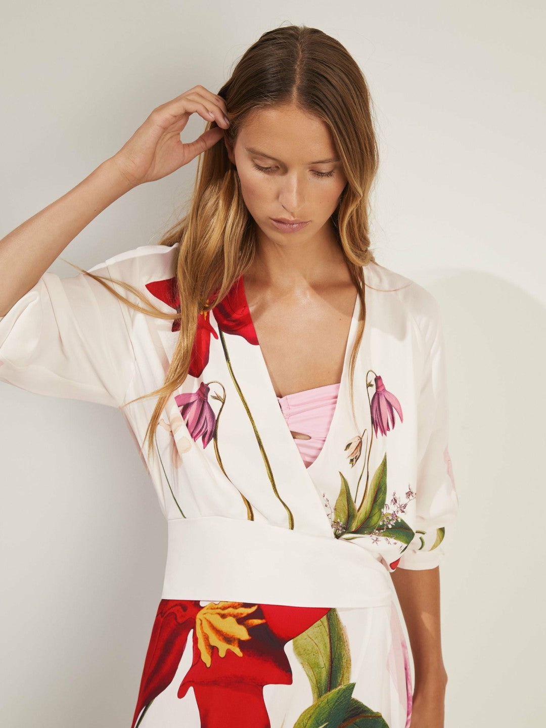 Reiss | | NYBG Floral-Print Maxi Dress in Ivory