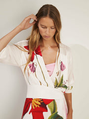 Reiss | | NYBG Floral-Print Maxi Dress in Ivory