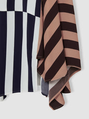 Reiss | 9-13 yrs Stripe-Print Handkerchief Dress in Multi