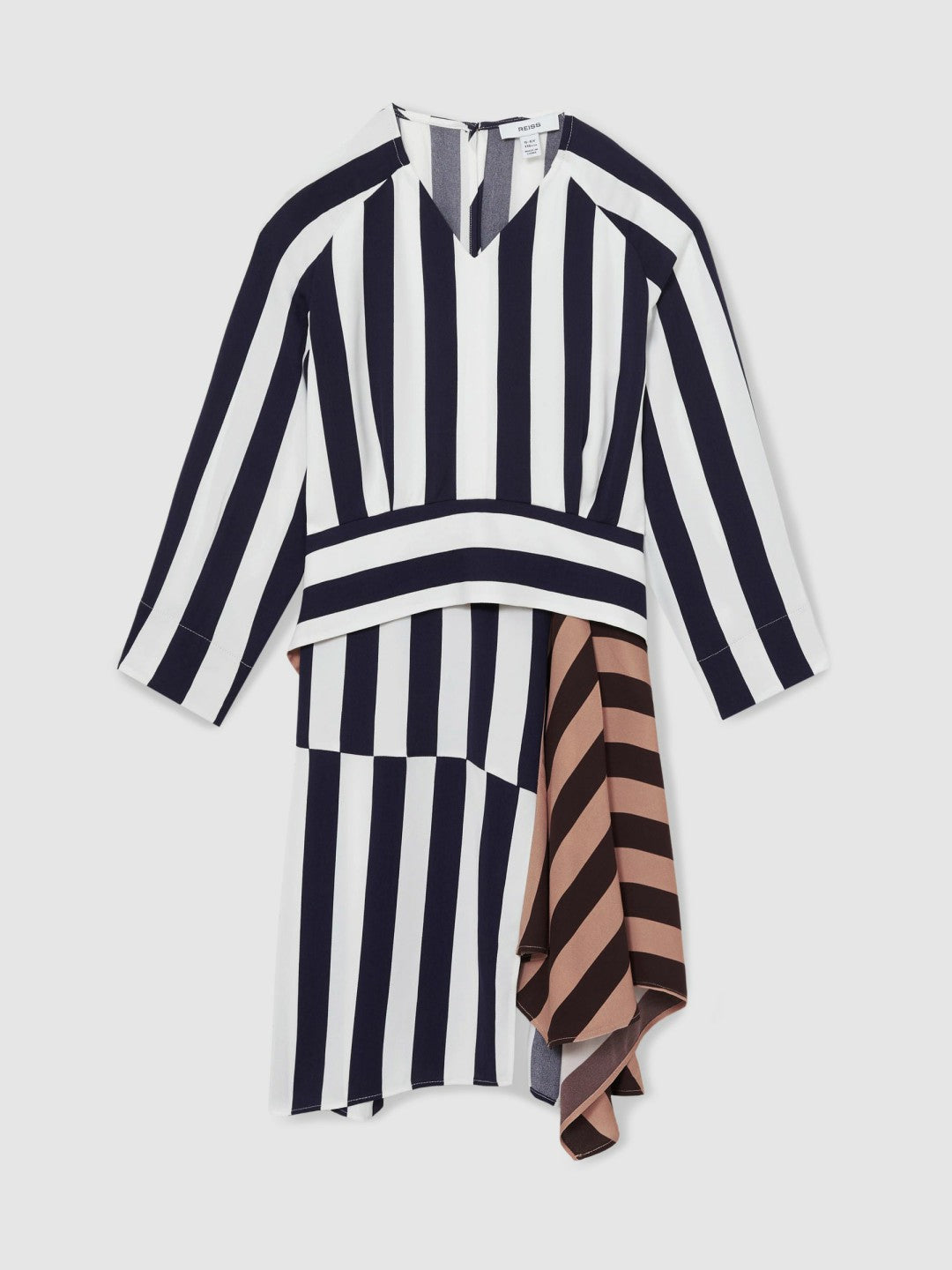 Reiss | 13-14 yrs Stripe-Print Handkerchief Dress in Multi