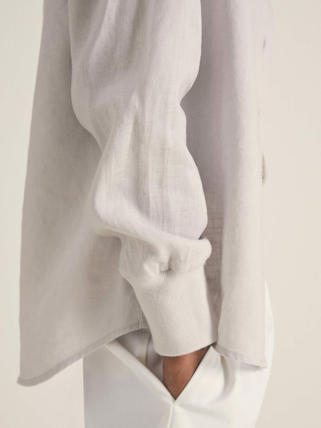 Reiss | | Les 100 Ciels Linen Shirt in Soft Grey