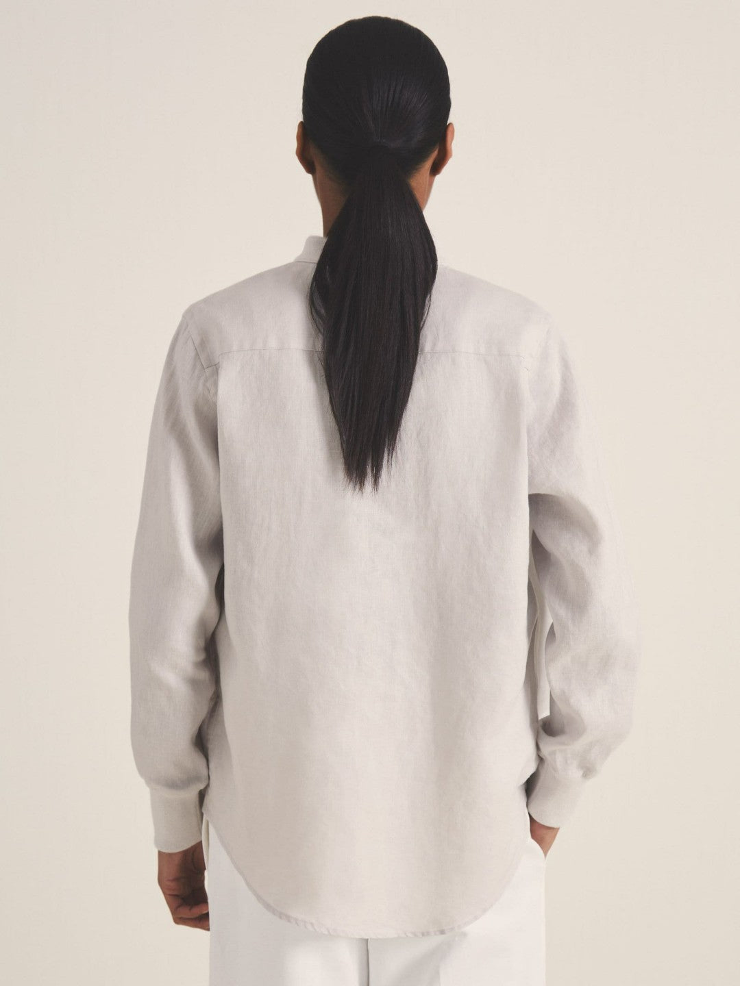 Reiss | | Les 100 Ciels Linen Shirt in Soft Grey