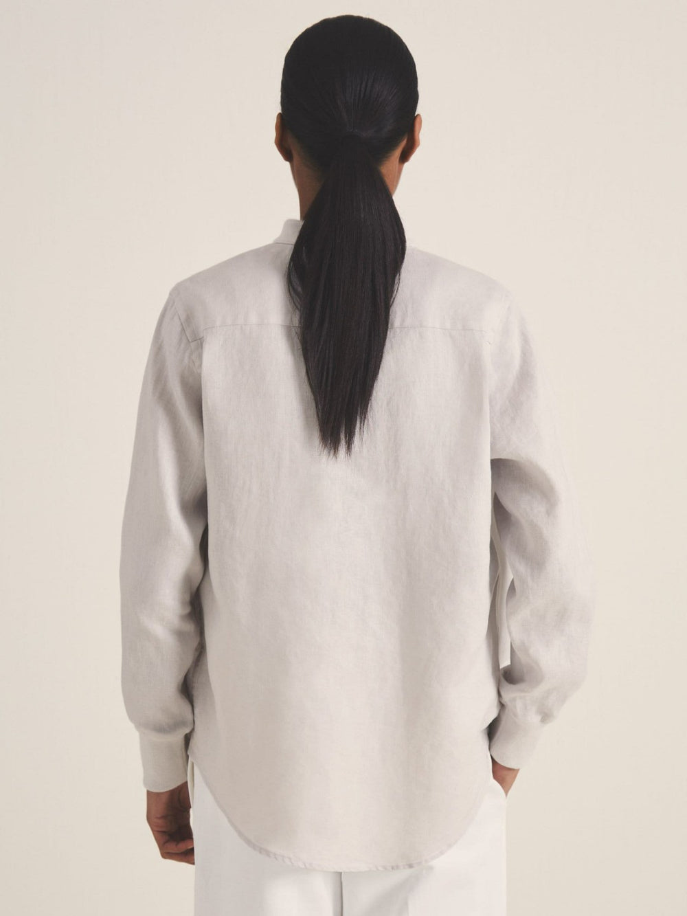 Reiss | | Les 100 Ciels Linen Shirt in Soft Grey