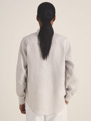 Reiss | | Les 100 Ciels Linen Shirt in Soft Grey