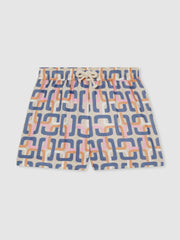 Reiss | 9-13 yrs Geometric Chain Print Shorts in Multi