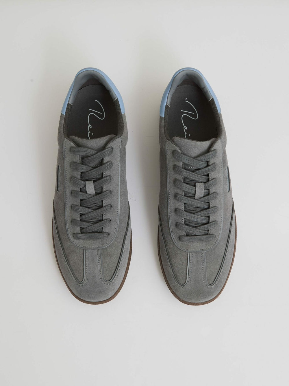 Reiss | Suede Low-Top Trainers in Dark Grey
