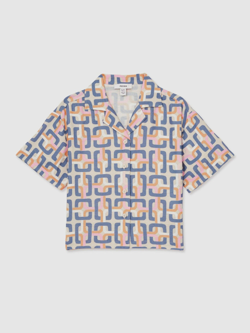 Reiss | 9-13 yrs Geometric Chain Print Shirt in Multi