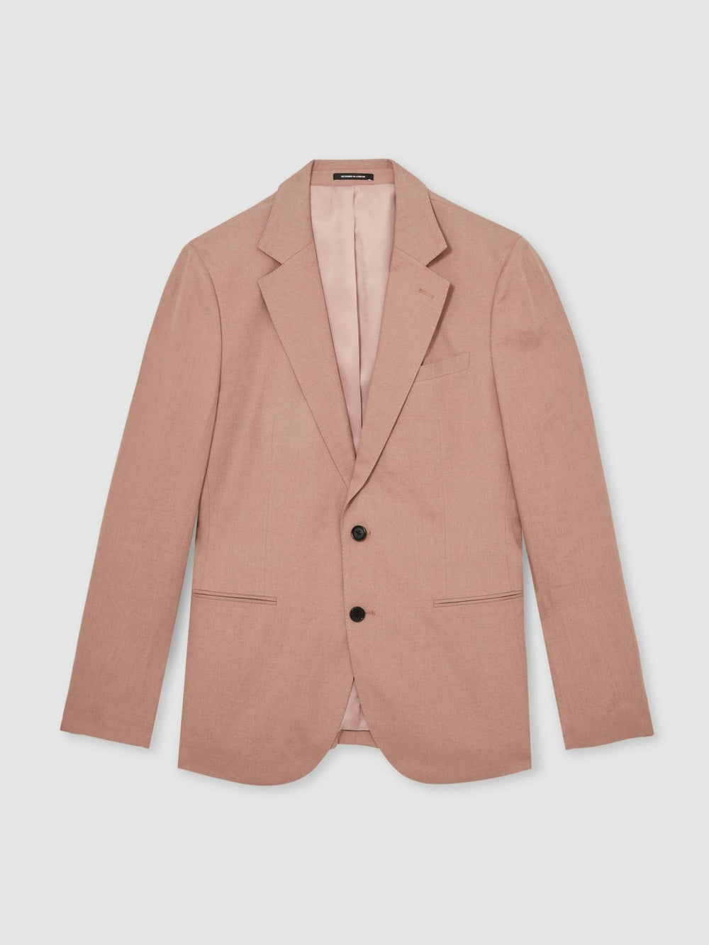 Reiss | Single-Breasted Linen Suit Blazer Slim Fit in Rose Pink
