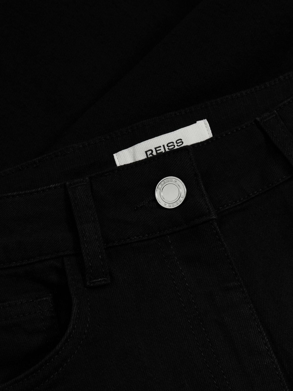 Reiss | Petite Mid-Rise Flared Jeans in Black