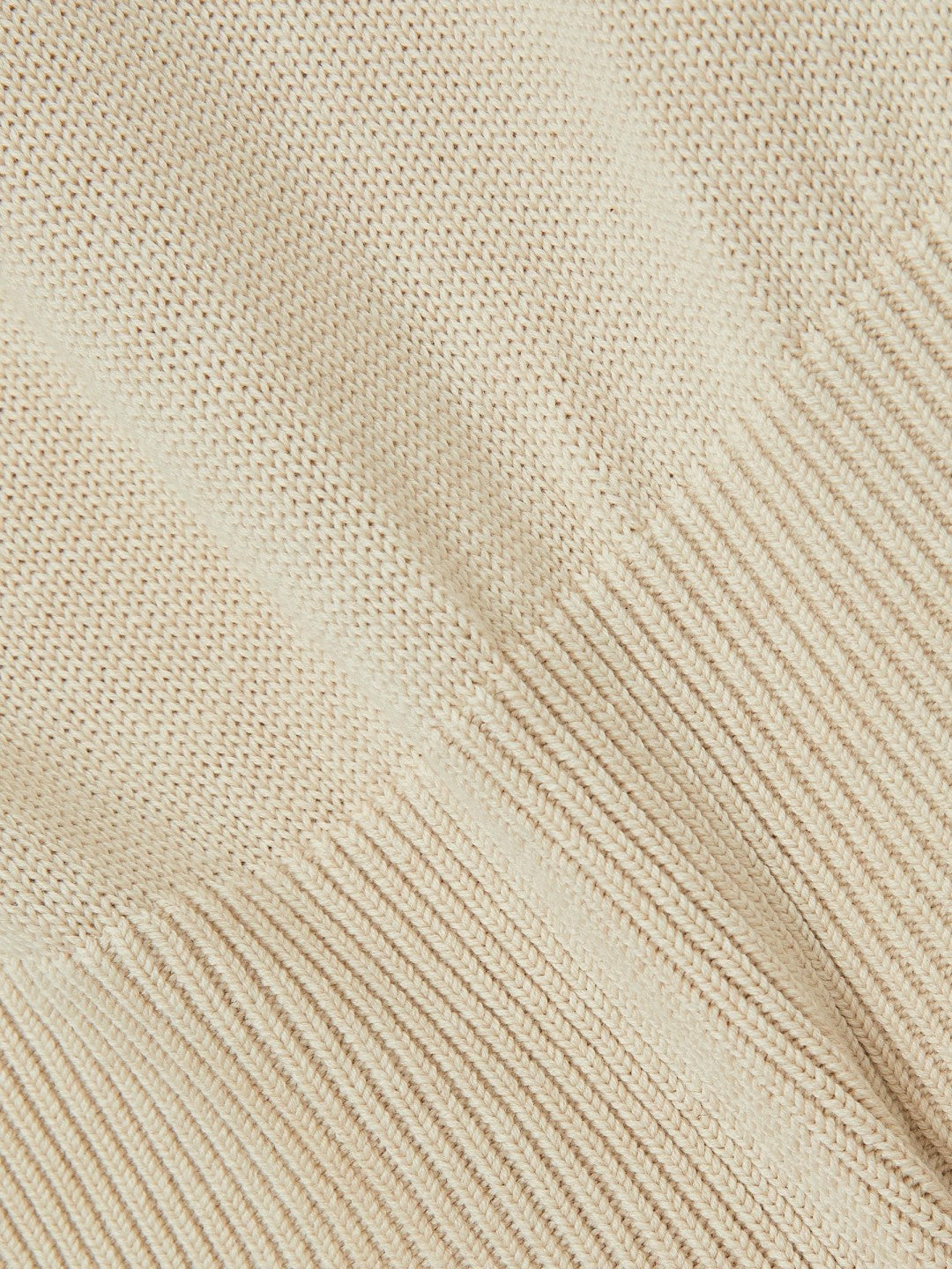 Reiss | Cotton And Wool Crew-Neck Top in Neutral