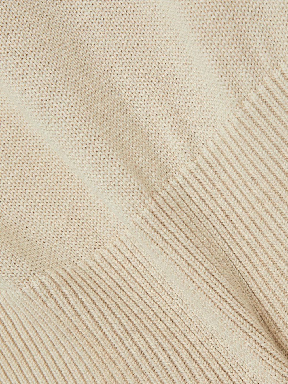 Reiss | Cotton And Wool Crew-Neck Top in Neutral