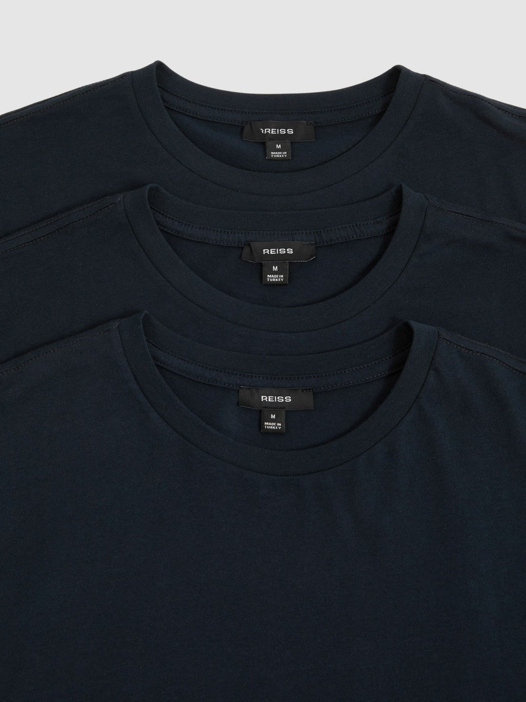 Reiss | Cotton-Jersey Crew-Neck T-shirts 3 Pack in Navy