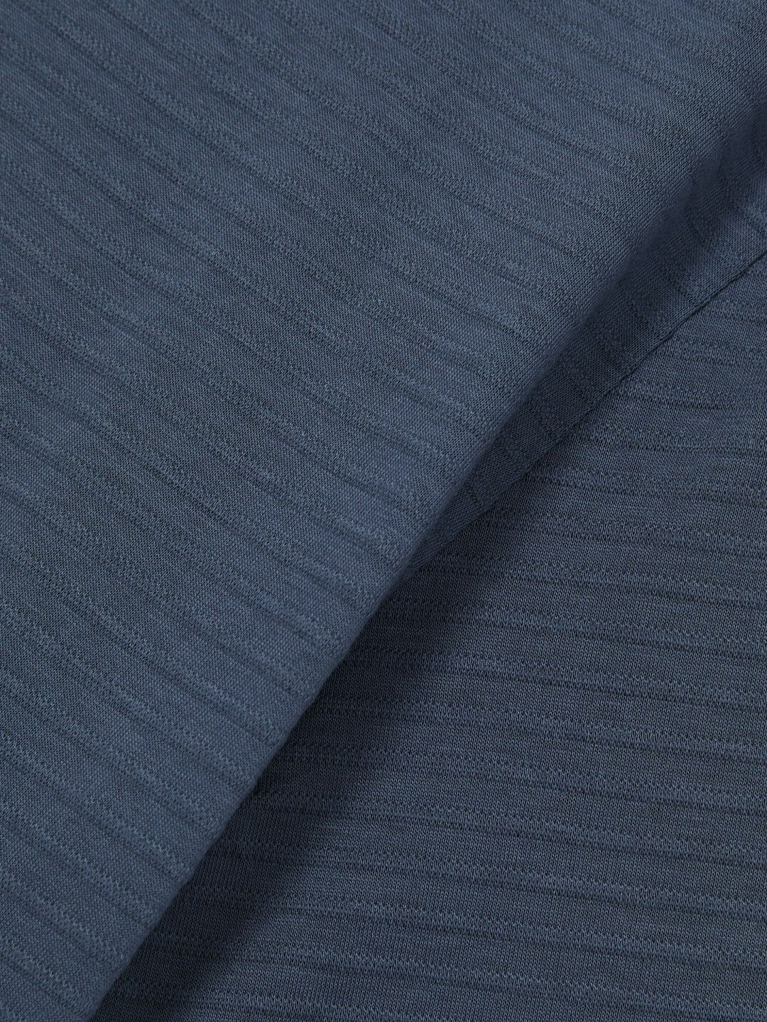 Reiss | Mercerised-Cotton Ribbed T-Shirt in Airforce Blue