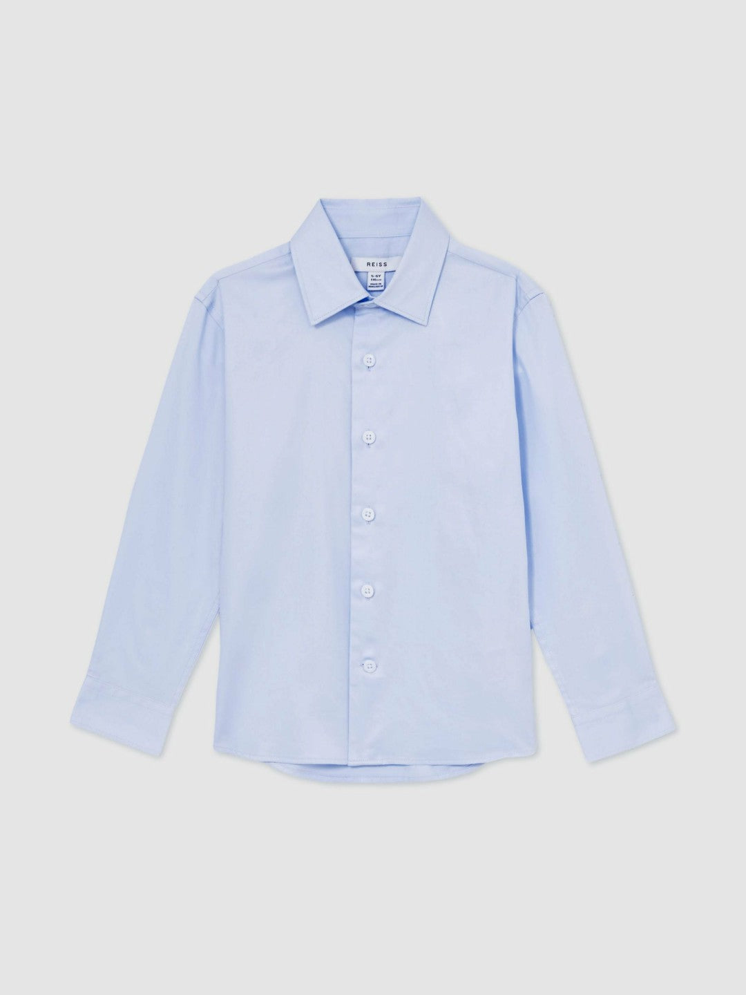 Reiss | 9-13 yrs Slim-Fit Cotton Shirt in Soft Blue