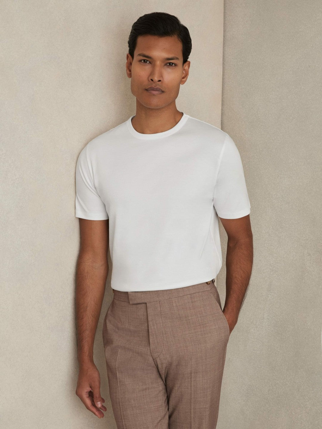 Reiss | Mercerised-Cotton Crew-Neck T-Shirt in White