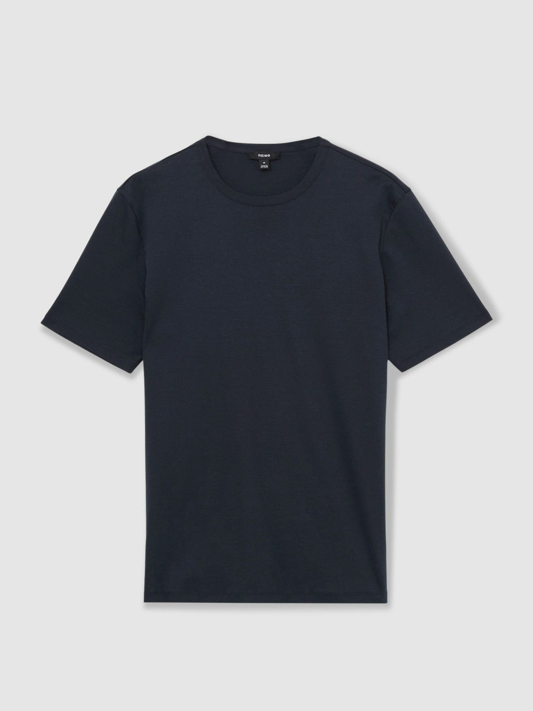 Reiss | Mercerised-Cotton Crew-Neck T-Shirt in Navy