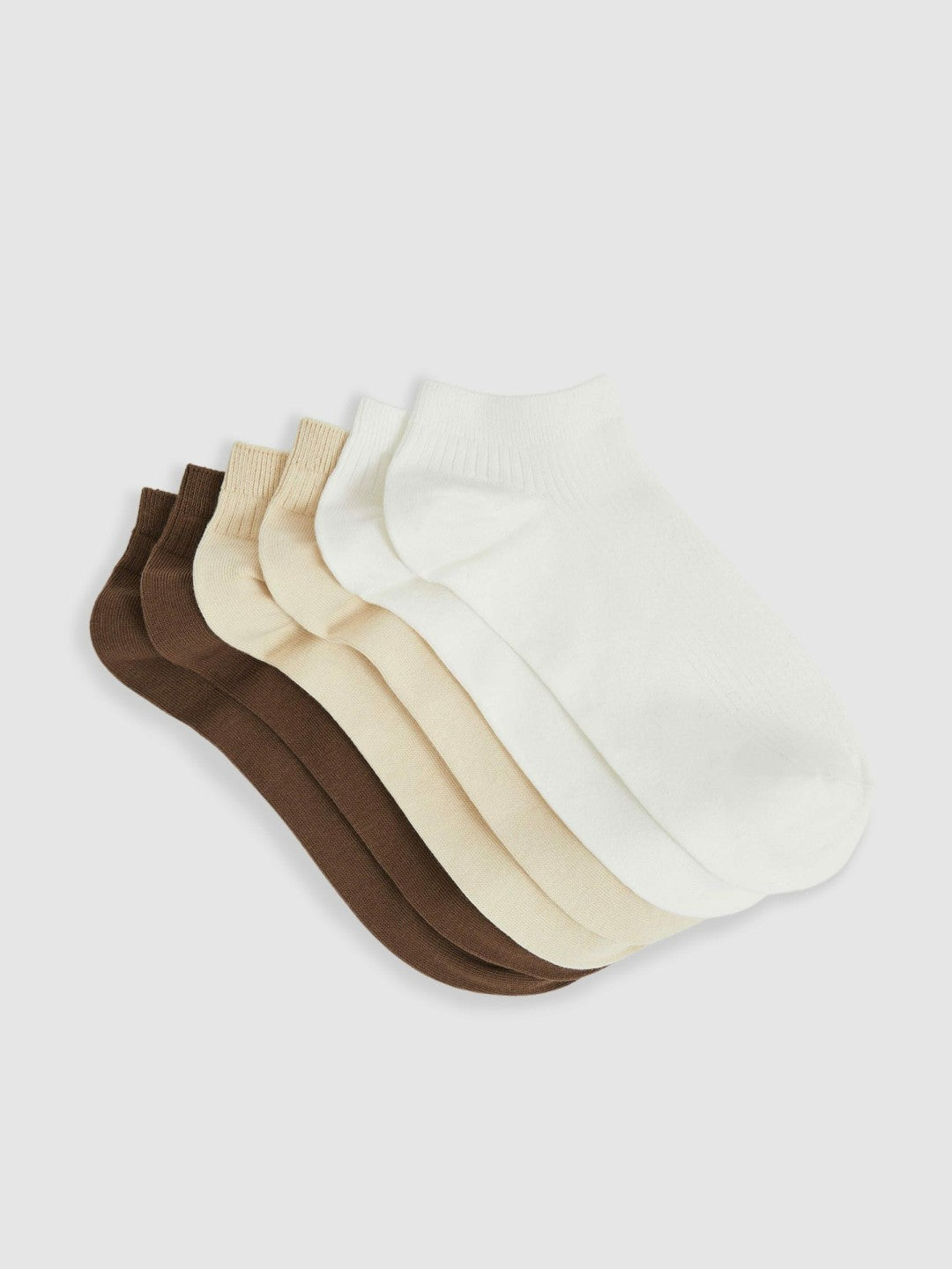 Reiss | 3 Pack of Trainer Socks in Chocolate/White