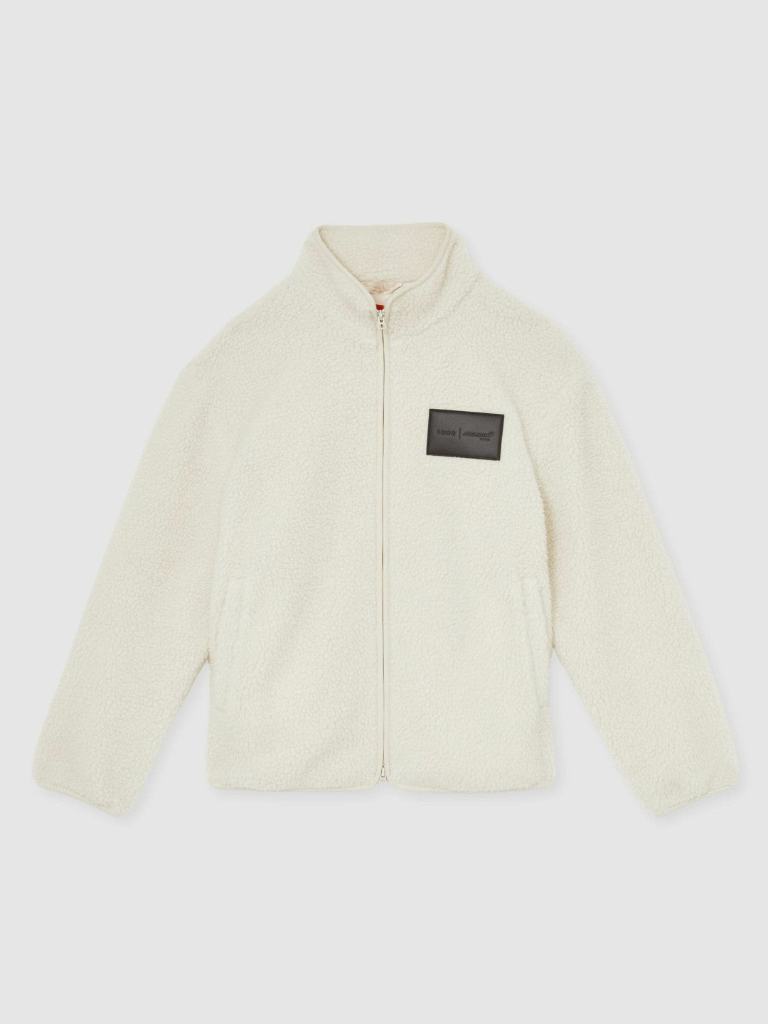 Reiss | McLaren F1 Team Embroidered Fleece Jacket Unisex Fit in Off White