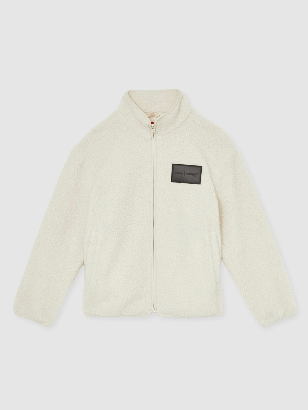 Reiss | McLaren F1 Team Embroidered Fleece Jacket Unisex Fit in Off White
