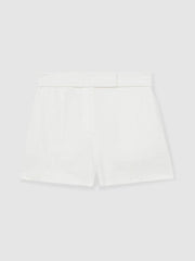 Reiss | Linen Whipstitch Shorts in White