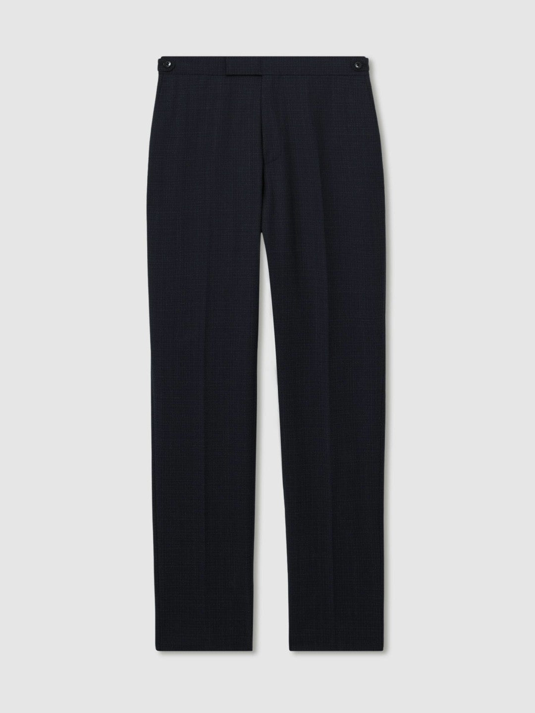 Reiss | Slim-Fit Wool-Blend Textured Tailored Trousers in Navy