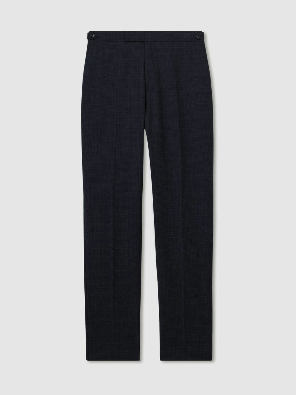 Reiss | Slim-Fit Wool-Blend Textured Tailored Trousers in Navy