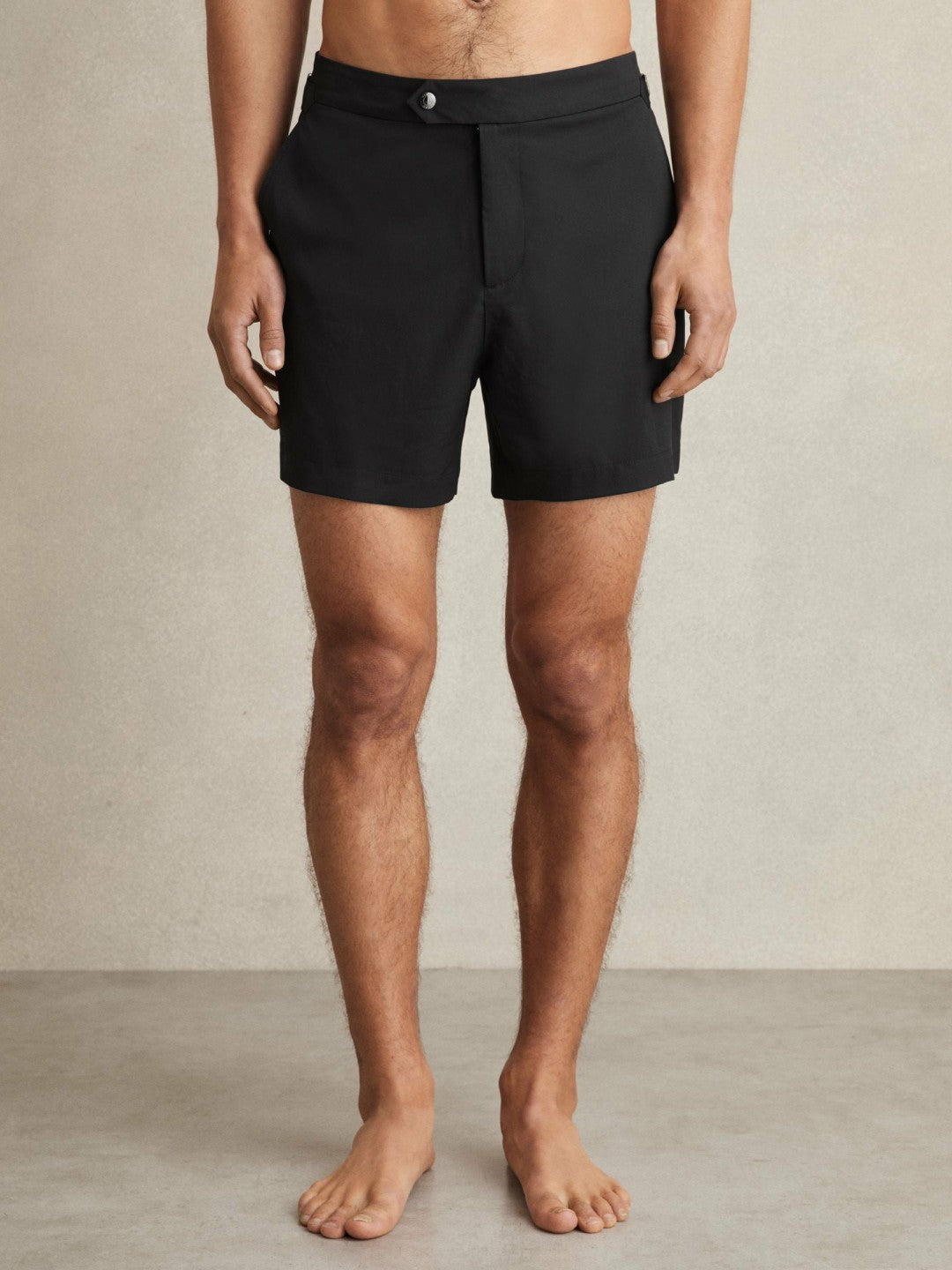 Reiss | Side-Adjuster Swim Shorts in Black
