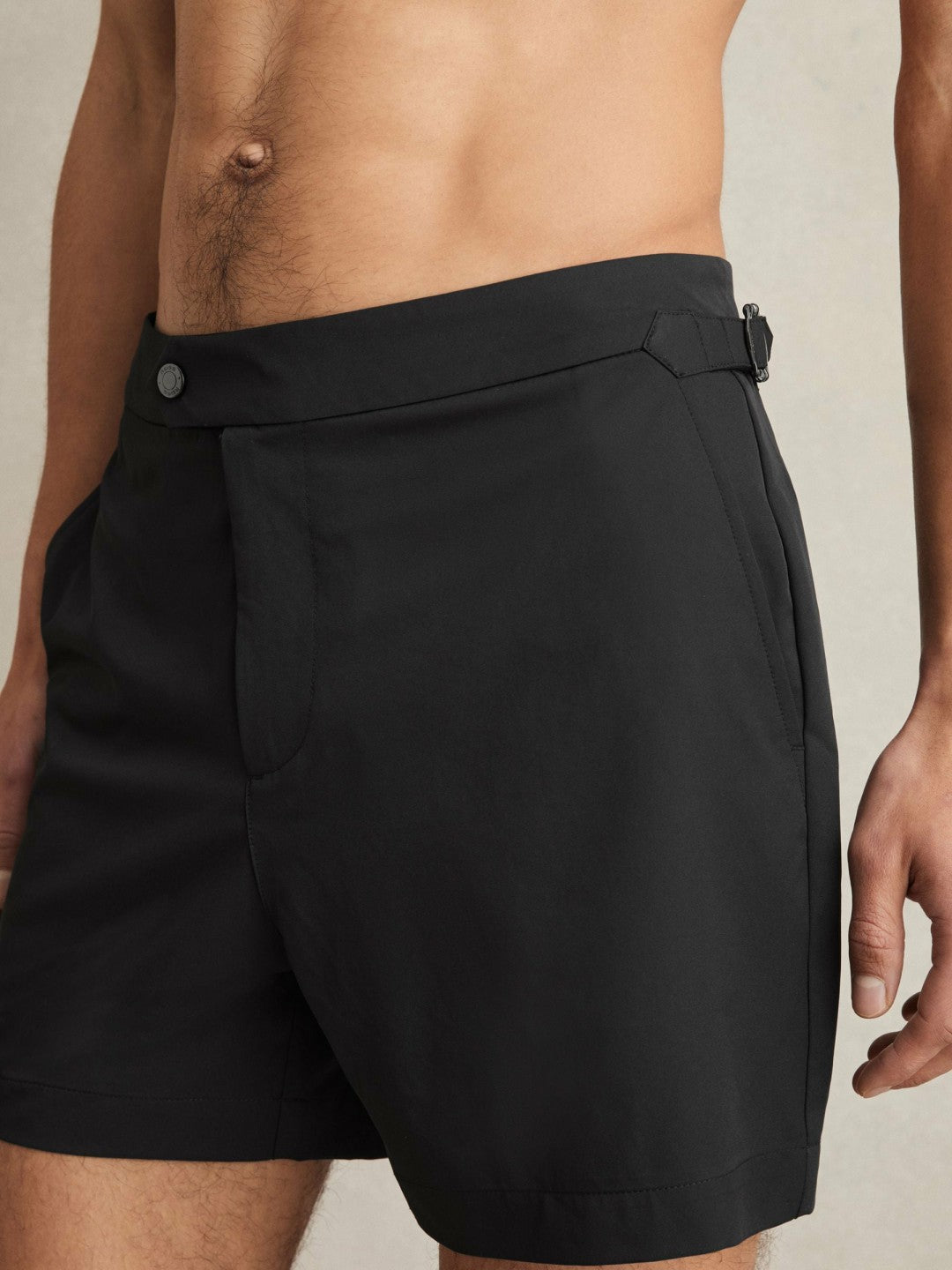 Reiss | Side-Adjuster Swim Shorts in Black