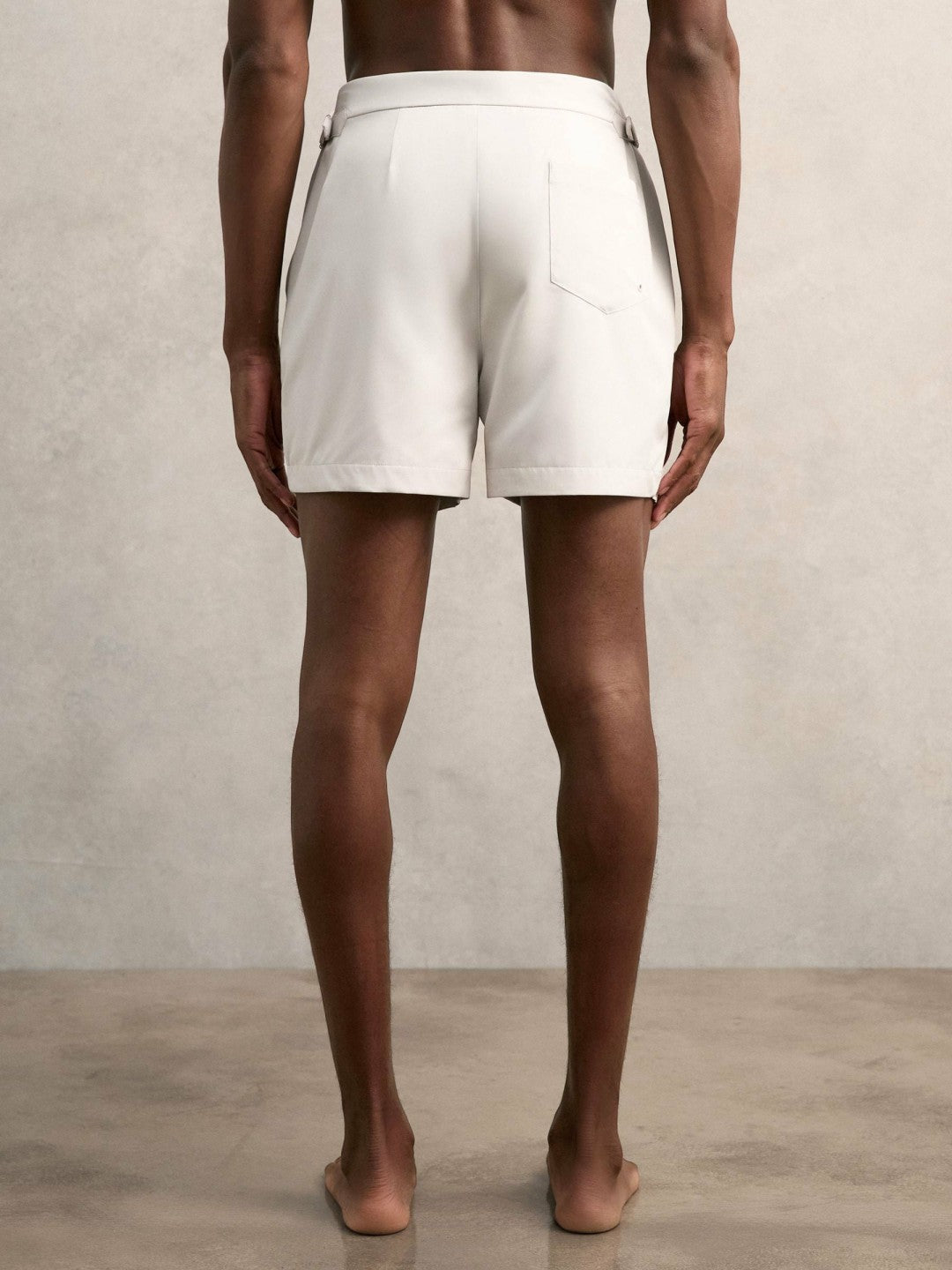 Reiss | Side-Adjuster Swim Shorts in Off White
