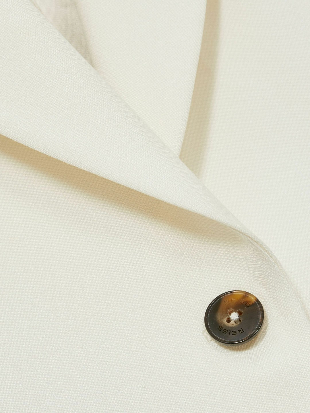 Reiss | Single-Breasted Peak-Lapel Tailored Blazer in Cream