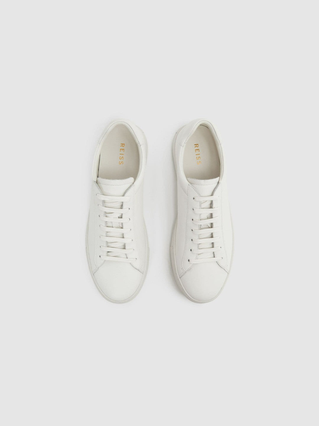 Reiss | Leather Low-Top Trainers in White