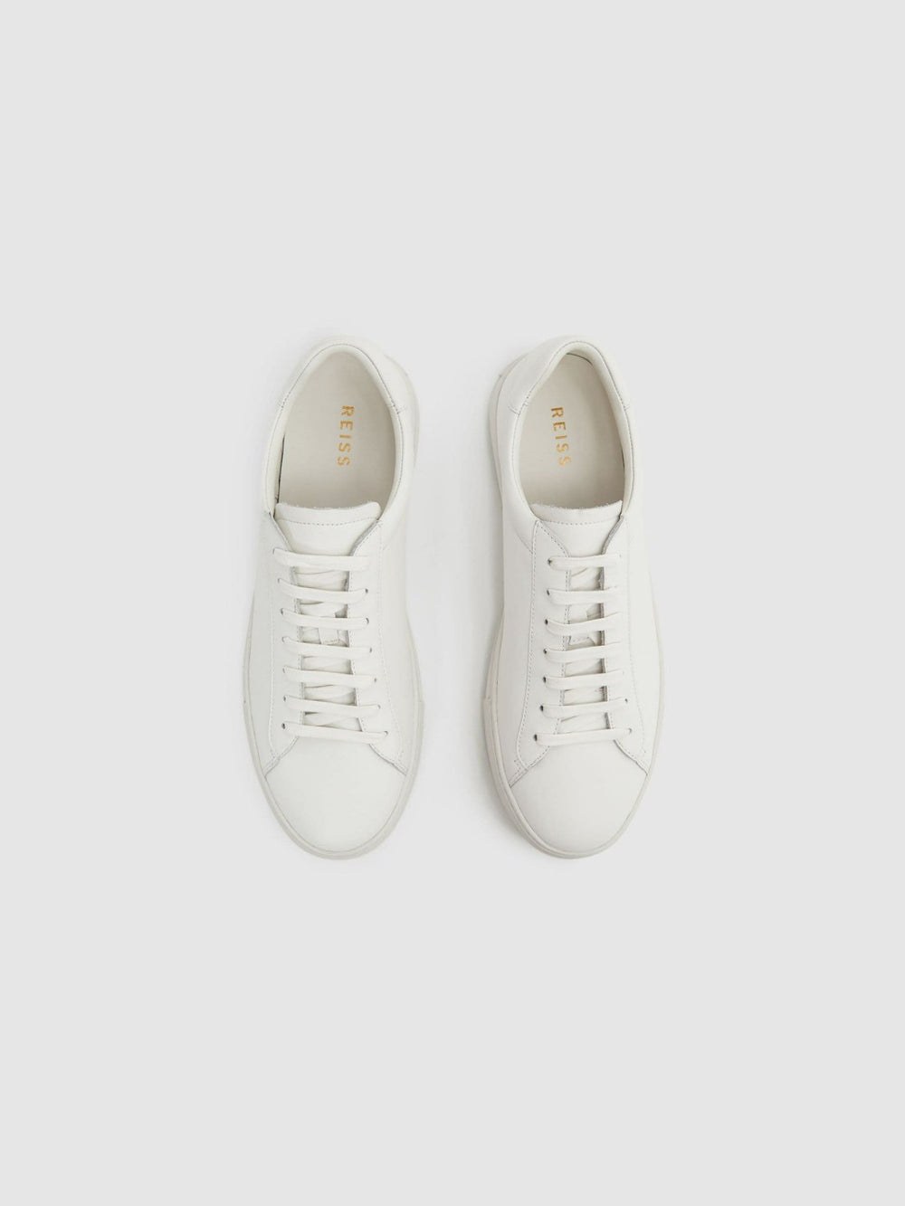 Reiss | Leather Low-Top Trainers in White