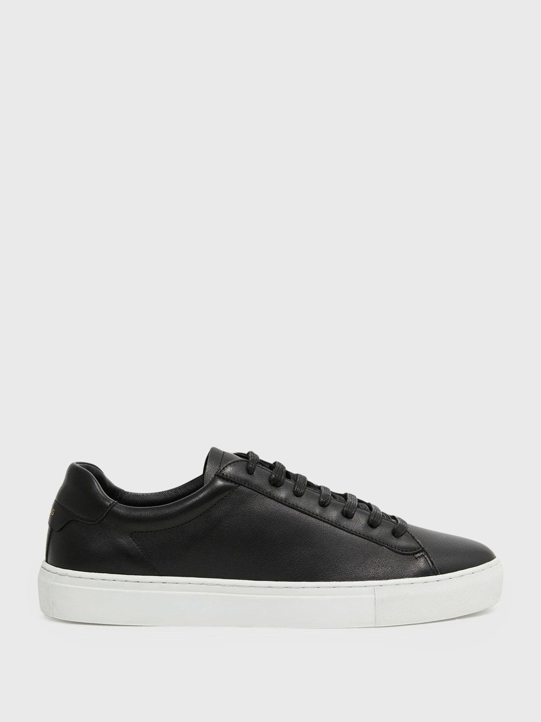 Reiss | Leather Low-Top Trainers in Black