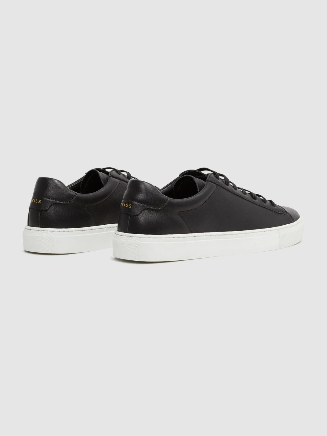 Reiss | Leather Low-Top Trainers in Black