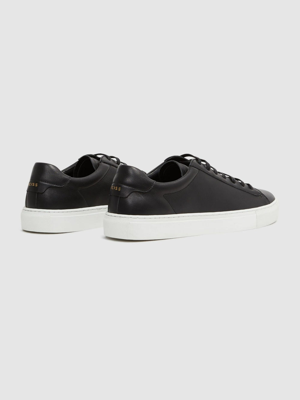 Reiss | Leather Low-Top Trainers in Black