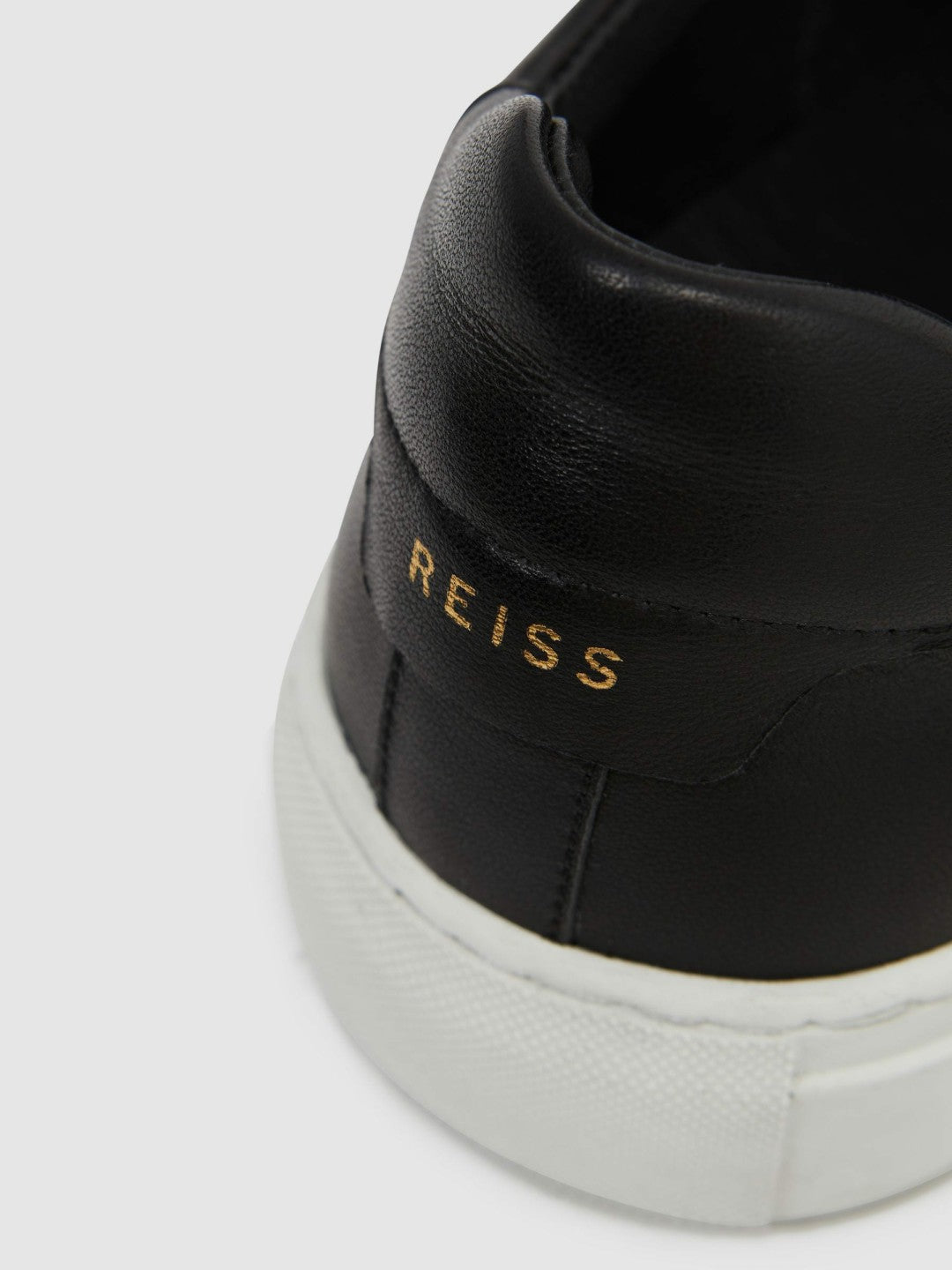 Reiss | Leather Low-Top Trainers in Black