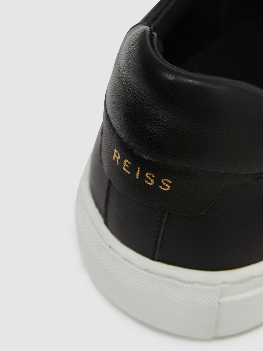 Reiss | Leather Low-Top Trainers in Black