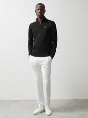 Reiss | McLaren F1 Team Merino Half-Zip Jumper in Black