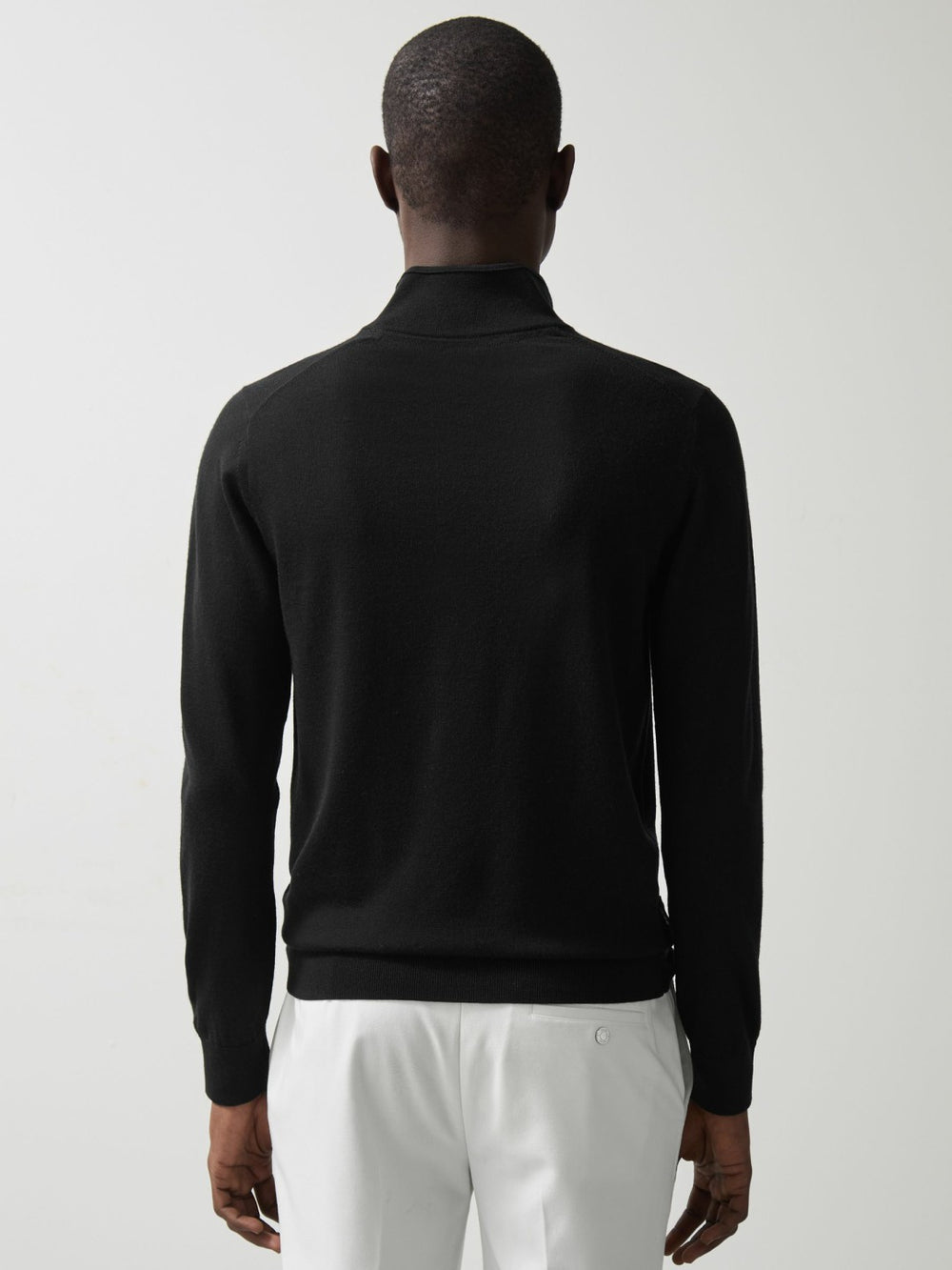 Reiss | McLaren F1 Team Merino Half-Zip Jumper in Black