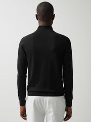 Reiss | McLaren F1 Team Merino Half-Zip Jumper in Black
