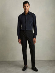 Reiss | Long-Sleeve Travel Shirt in Navy