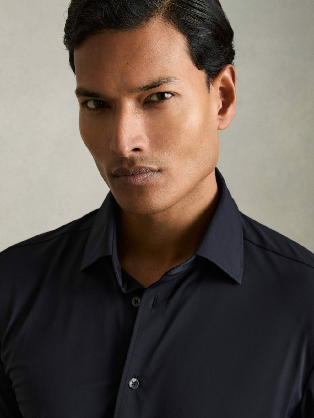 Reiss | Long-Sleeve Travel Shirt in Navy