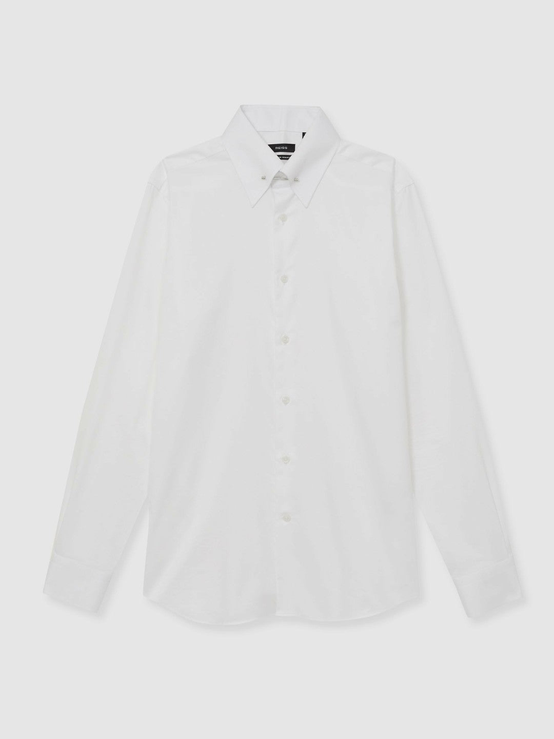 Reiss | Regular-Fit Cotton Pin-Collar Shirt in White