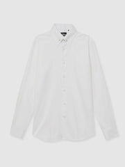 Reiss | Regular-Fit Cotton Pin-Collar Shirt in White